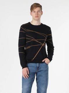 Джемпер мужской Colins CL1056680_Q1.V1 черный S Colins