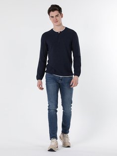 Джемпер мужской Colins CL1057258_Q1.V1 синий S Colins