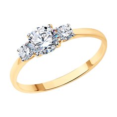 Кольцо из серебра р. 16,5 SOKOLOV 93011093, фианит