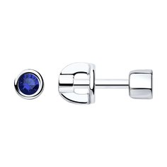 Серьги пусеты из серебра SOKOLOV 94024803, фианит