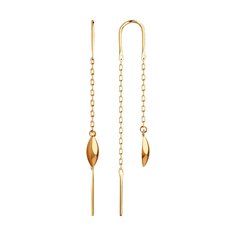 Серьги продевки из красного золота SOKOLOV 0200055
