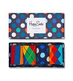 Подарочный набор носков женских Happy socks XMIX09 разноцветных 36-40