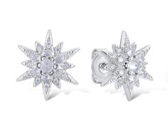 Серьги пусеты из серебра VALTERA 107064, фианит