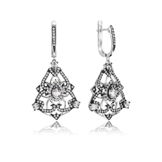 Серьги подвески из серебра VALTERA 103690, фианит