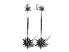Серьги подвески из серебра VALTERA 107056, шпинель нано