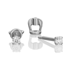 Серьги из белого золота с бриллиантом PLATINA jewelry 02-0252-00-101-1120-30