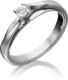 Кольцо помолвочное из золота с бриллиантом р. 18,5 PLATINA jewelry 01-5235-00-101-1120-30