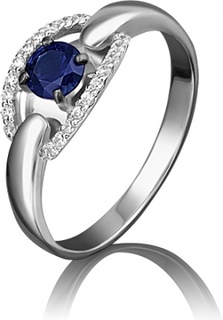 Кольцо из белого золота с бриллиантом р. 18 PLATINA jewelry 01-5155-00-105-1120-30