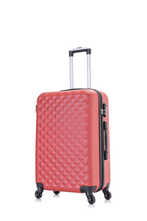 Чемодан L’Case Phatthaya M 66х43х26см (24) со съемными колесами. Красный 3,35 кг No Brand