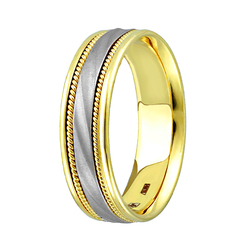 Кольцо из комбинированного золота р. 18 Юверос 100382