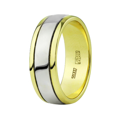 Кольцо из комбинированного золота р. 20,5 Юверос 10-220-ж