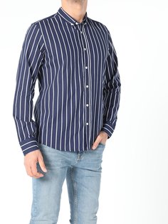 Рубашка мужская Colins CL1056394_Q1.V1_NAV синяя S