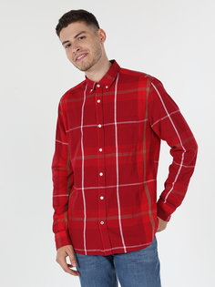Рубашка мужская Colins CL1058638_Q1.V1_RED красная S