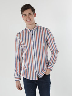 Рубашка мужская Colins CL1058815_Q1.V1_COR коричневая L