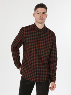 Рубашка мужская Colins CL1061374_Q1.V1_COR коричневая XL