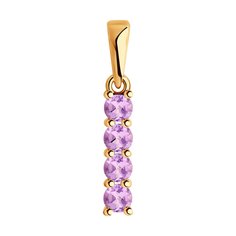 Кулон из красного золота с аметистом Diamant 51-330-01632-4