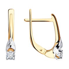 Серьги из красного золота SOKOLOV Diamonds 1021863, бриллиант