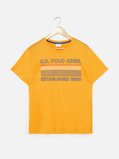 Футболка мужская U.S. POLO Assn. G081SZ0110ALEP оранжевая S
