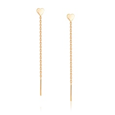 Серьги продевки из красного золота 585Gold 402004149