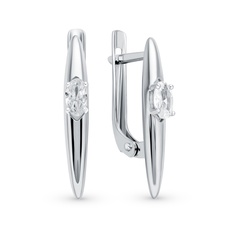 Серьги из серебра 585Gold 702010925, фианит