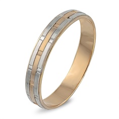 Кольцо обручальное из комбинированного золота р. 22,5 585Gold 699000258