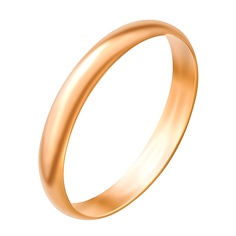 Кольцо обручальное из красного золота р. 15 585Gold 601005089