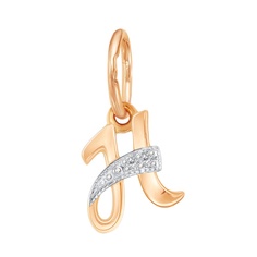Подвеска из красного золота 585Gold 603005525, фианит