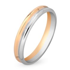 Кольцо обручальное из комбинированного золота р. 22 585Gold 601001839