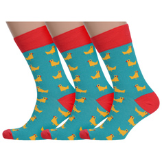 Комплект носков мужских MoscowSocksClub msk3-М38 бирюзовых 29