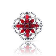 Брошь из серебра VALTERA 103707, фианит