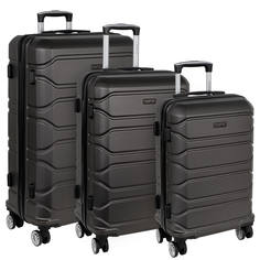 Комплект чемоданов унисекс Polar РР5631-3 темно-серый 75х48,5х76 см