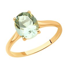 Кольцо из красного золота р. 17,5 SOKOLOV 716623, аметист