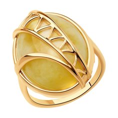 Кольцо из серебра р. 18,5 Diamant 93-310-00868-1, янтарь прессованный