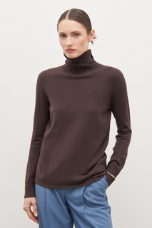 Водолазка женская Finn Flare BAS-10104 коричневая 5XL