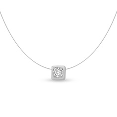 Колье из серебра 38 см 585Gold 706000527, фианит