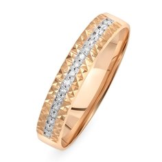 Кольцо из красного золота, р. 19 585Gold 101014222, бриллиант