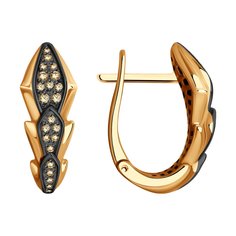 Серьги из красного золота SOKOLOV 1022192, бриллиант