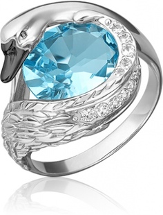 Кольцо из белого золота р. 17 PLATINA jewelry 01-5464-00-201-1120-46, топаз