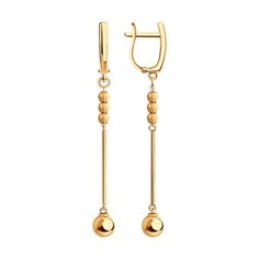 Серьги подвески из красного золота Diamant 31-121-01162-1