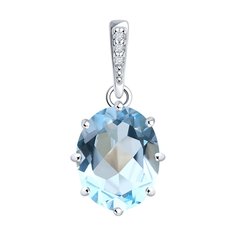 Кулон из серебра Diamant 94-330-02054-1, фианит/топаз