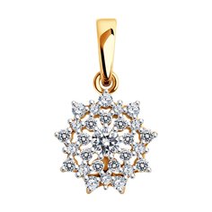 Кулон из красного золота Diamant 51-130-02020-1, фианит