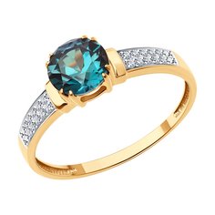 Кольцо из красного золота р. 17,5 Diamant 51-210-02350-1, бриллиант