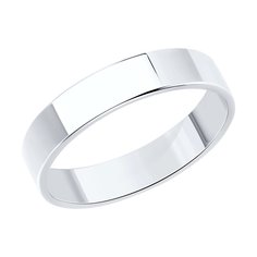 Кольцо обручальное из серебра р. 15 Diamant 94-111-01841-1