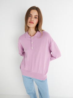 Джемпер Arive с воротником, на пуговицах, розовый, размер S, ARV-WS-10506-21S-002