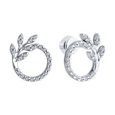 Серьги пусеты из серебра SOKOLOV 94026690, фианит