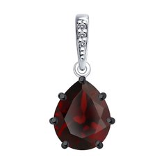 Кулон из серебра Diamant 94-330-02059-2, гранат/фианит
