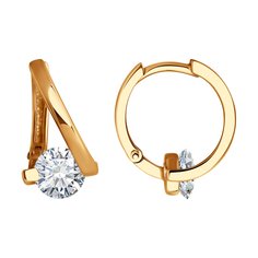 Серьги из красного золота SOKOLOV 0200299, фианит
