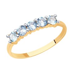 Кольцо из красного золота р. 19 Diamant 51-310-01632-1, топаз