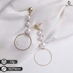 Серьги подвески из бижутерного сплава Queen Fair 4441923, пластик