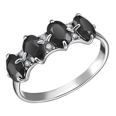 Кольцо из серебра р. 17,5 Ювелирочка 1066103, шпинель\фианит